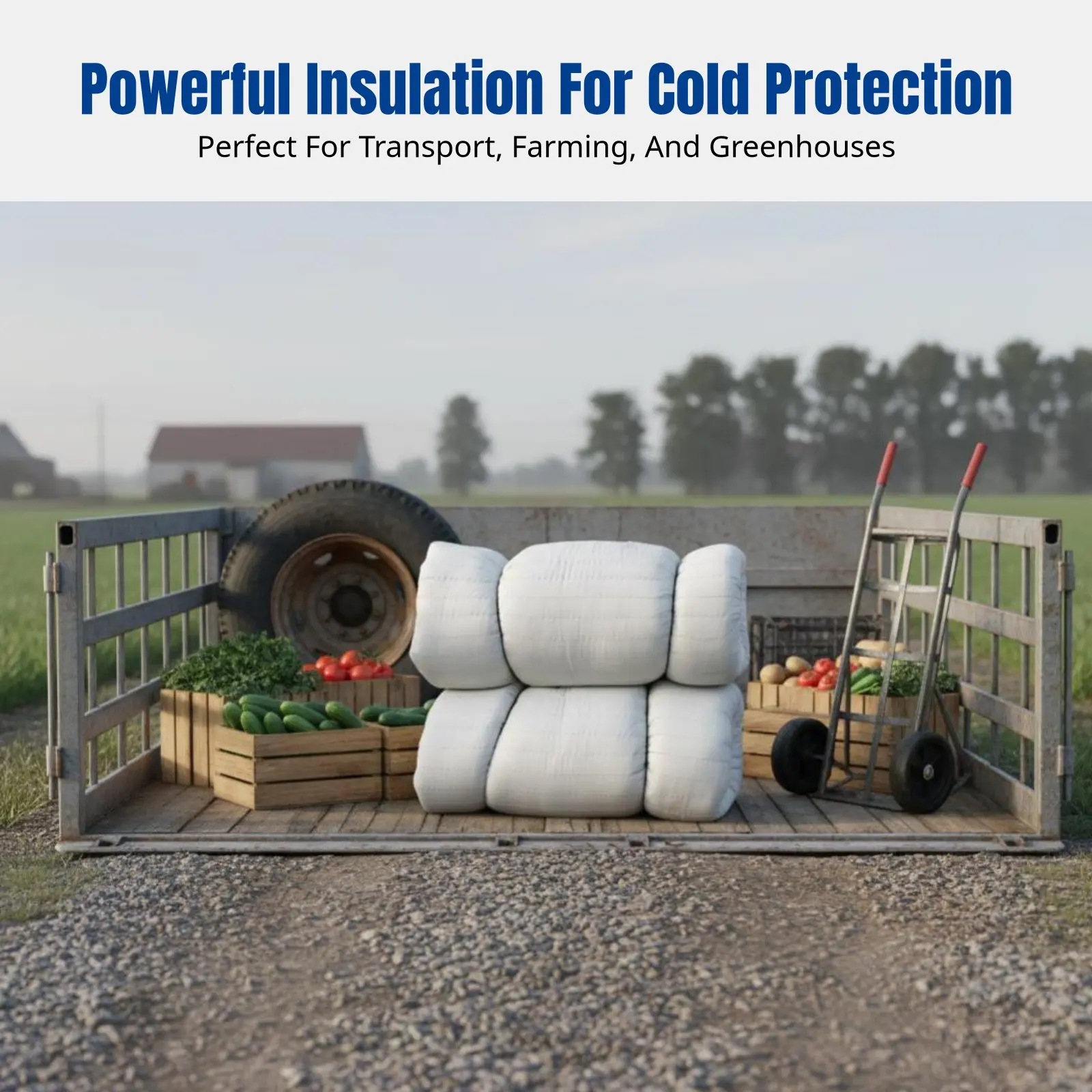 

Thermal Insulation Quilt, Thickened White Anti-Freeze, Heat Retention, For Farming, Transport