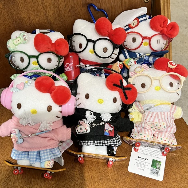 

Hello Kitty Keychain Cute Sitting Fisherman Hat Strap Pants Pumpkin Wizard Dress Up Backpack Bag Pendant Children Fans Gift