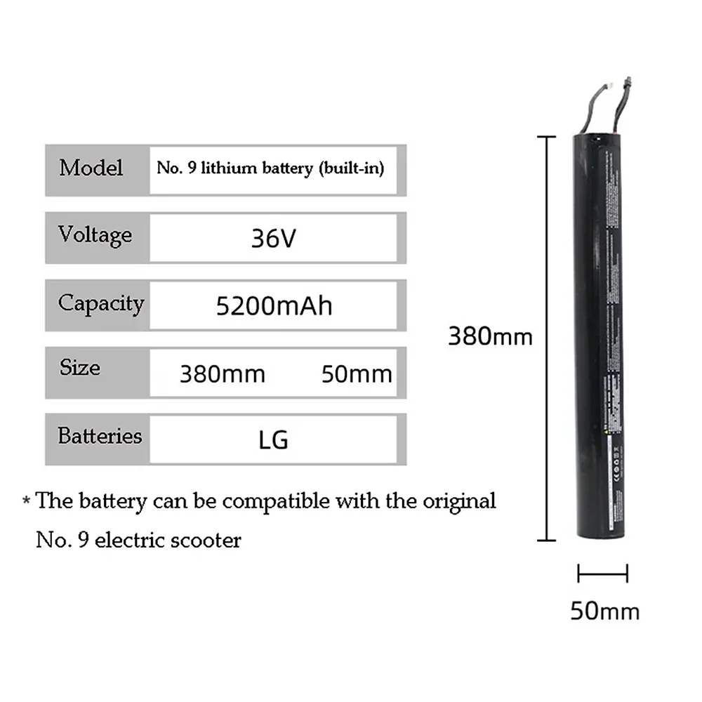 36V, 5200mAh Batería de patinete Ninebot Segway de fábrica Original,  sujetador de Scooter, capacidad Real para ES1, ES2, ES4 Se