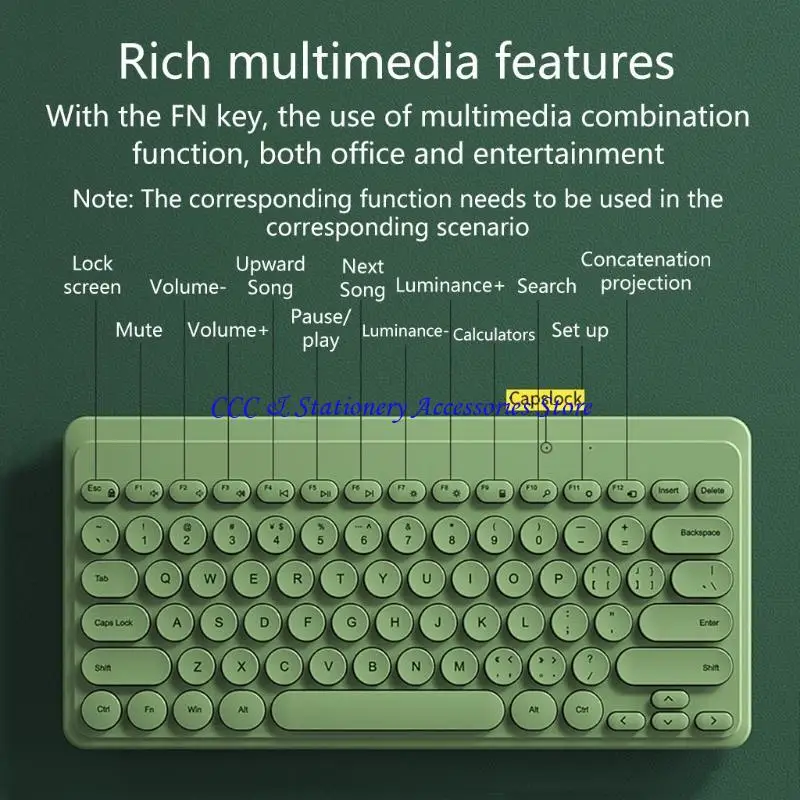 652F Wireless Keyboard and Mouse Combo Full Size Energy Saving Keyboard Ultra-Thin Mouse for Windows Computer Desktop Laptop