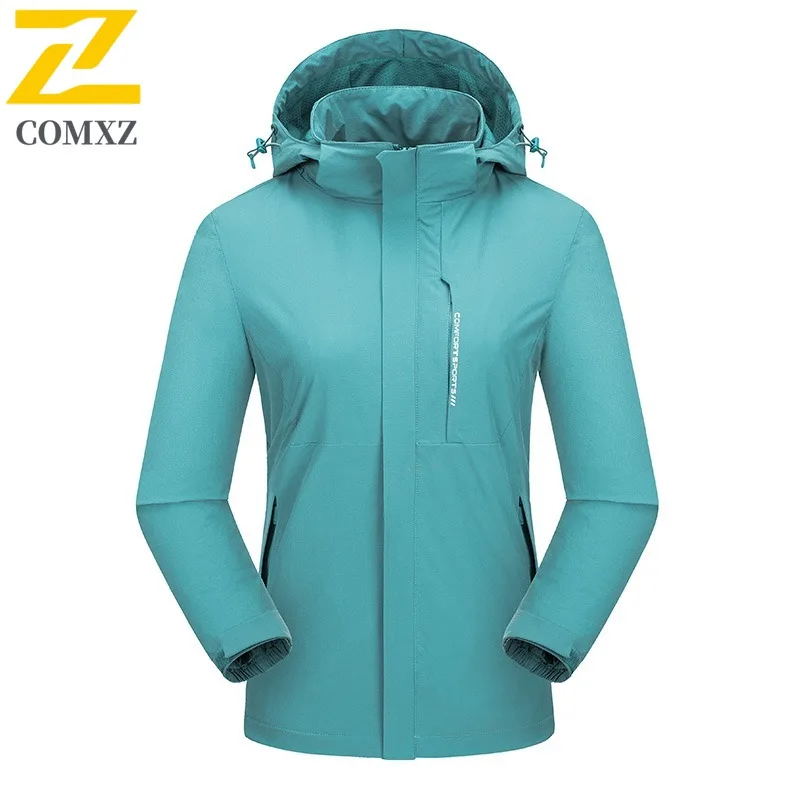 سترة COMXZ الخارجية بغطاء للرأس للرجال لتسلق الجبال مقاومة للرياح للدراجات النارية، ملابس خريفية خفيفة الوزن على طراز الشارع غير رسمية #1