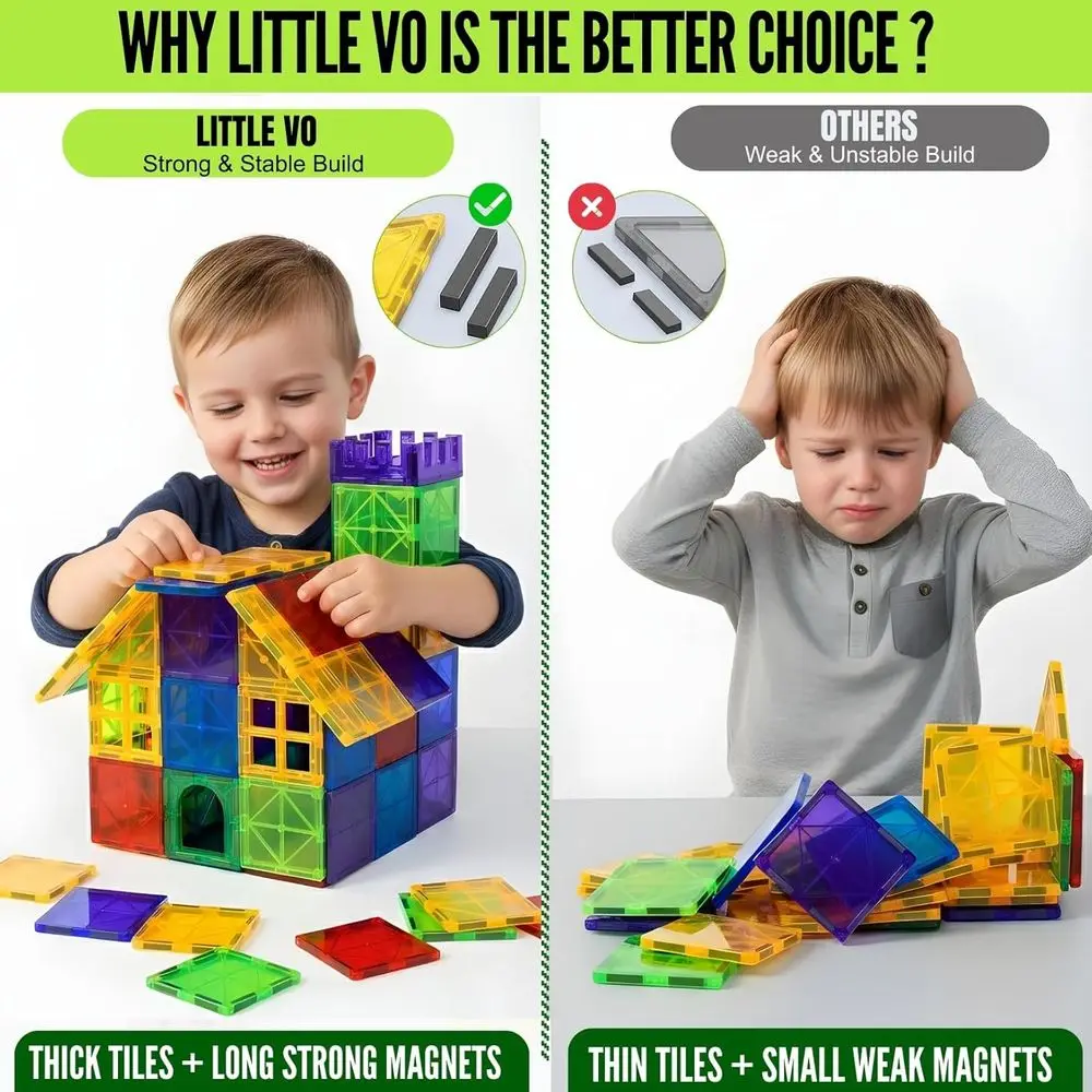 Juego de construcción magnética de 180 piezas con 2 bases de coche para niños de 3 a 12 años, juguetes de aprendizaje STEM para niños y niñas