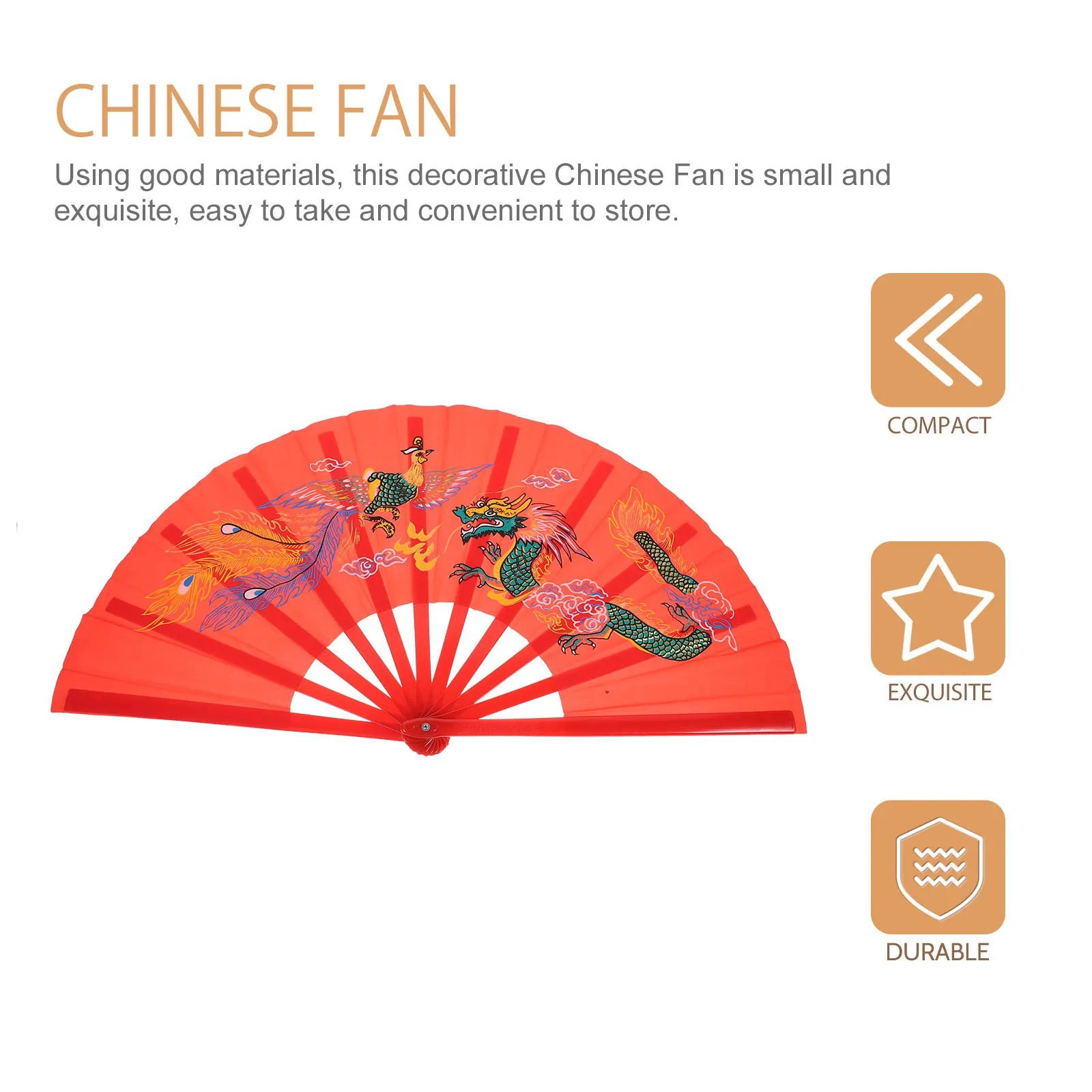 

Chinese Folding Hand Fan Small Exquisite Practical Portable Fan for Dancing Performance Festival Gift Creative Gift