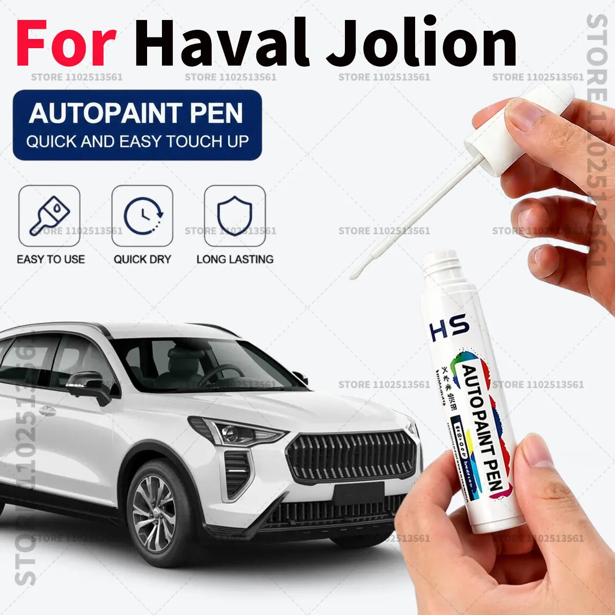 For Haval Jolion Touch Up Paint Pen Car Paint Scratch Repair Tool Glacier Blue Bluea Zure Mars Red Hamilton White Vivid Green