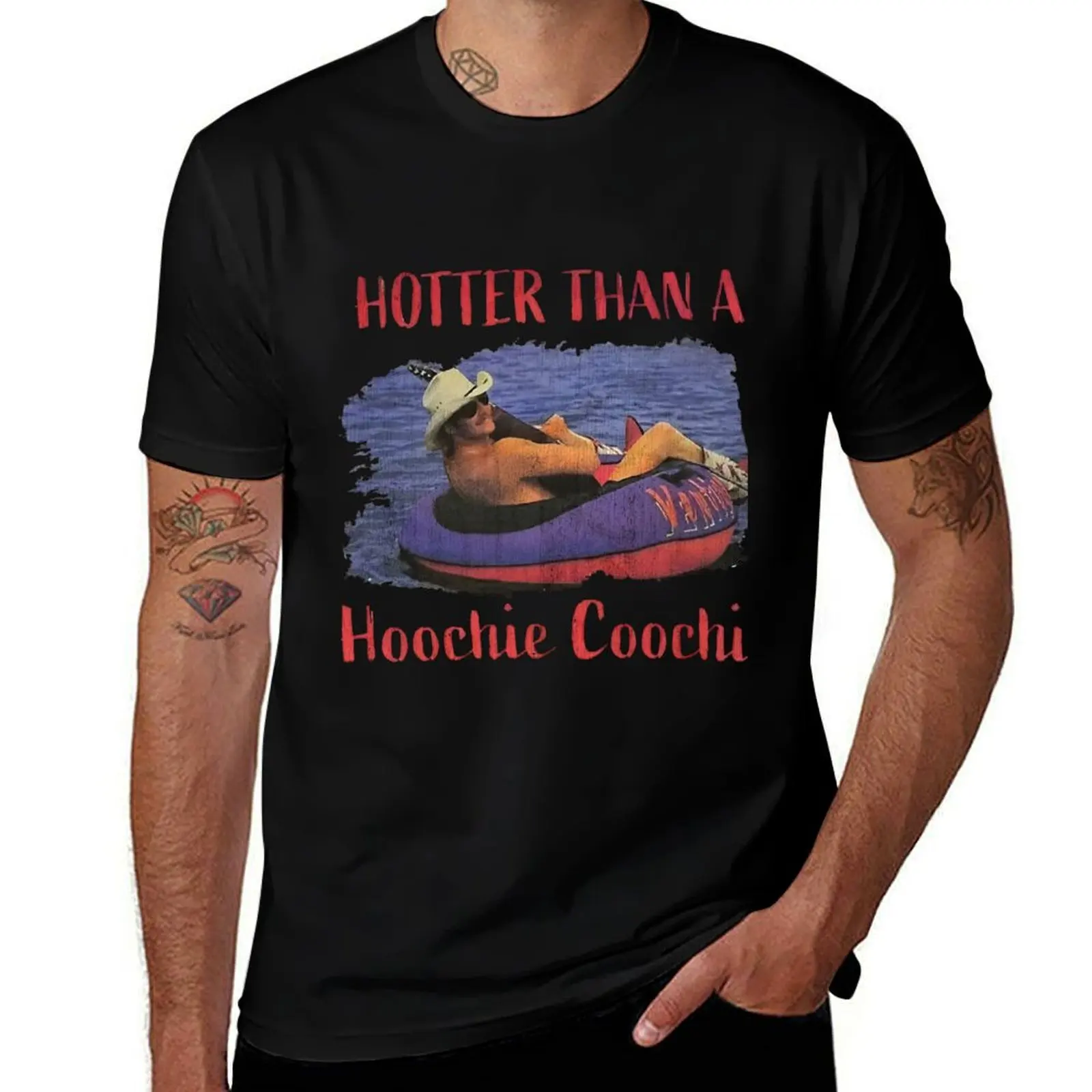 

Vintage Alan Jackson Hotter Than A Hoochie Coochie T-Shirt essential t shirt black cotton t-shirt plain for man package T-Shirt