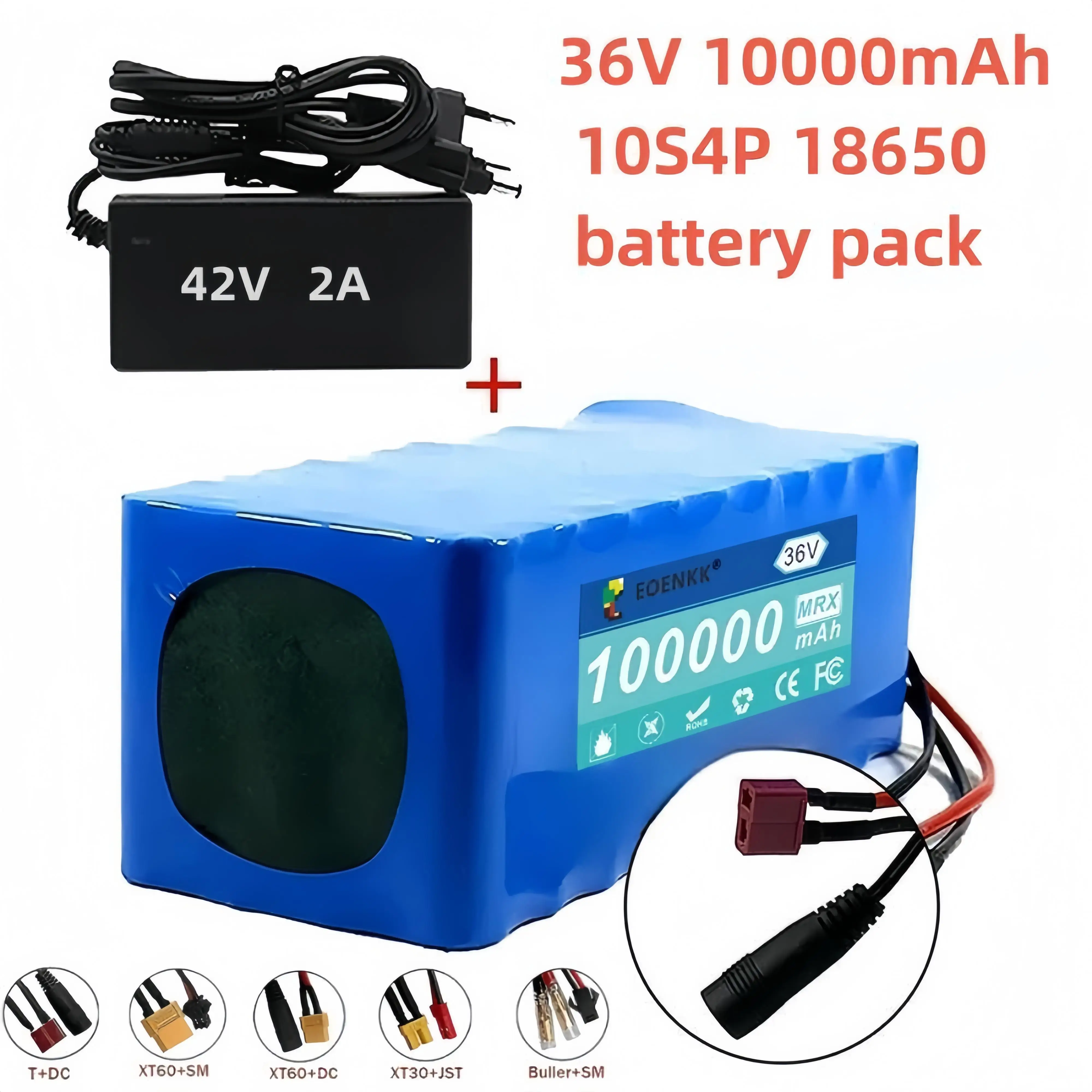 

EOENKK 36V10S4P 100Ah Electric Scooter Electric Scooter Battery 36v100000mAh Electric Scooter Lithium Battery 18650 battery pack