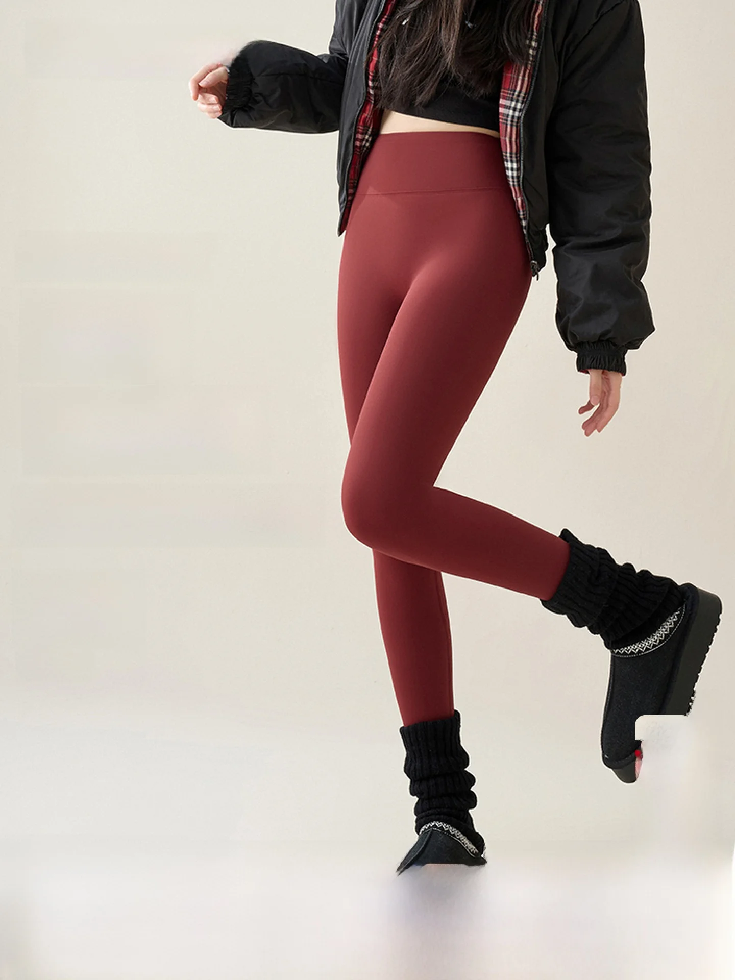 

High Waist Fce Lined Yoga Pants Women's plus Size Lightweight Sculpting ark Pants Outerwear Base Layer Thermal Pants