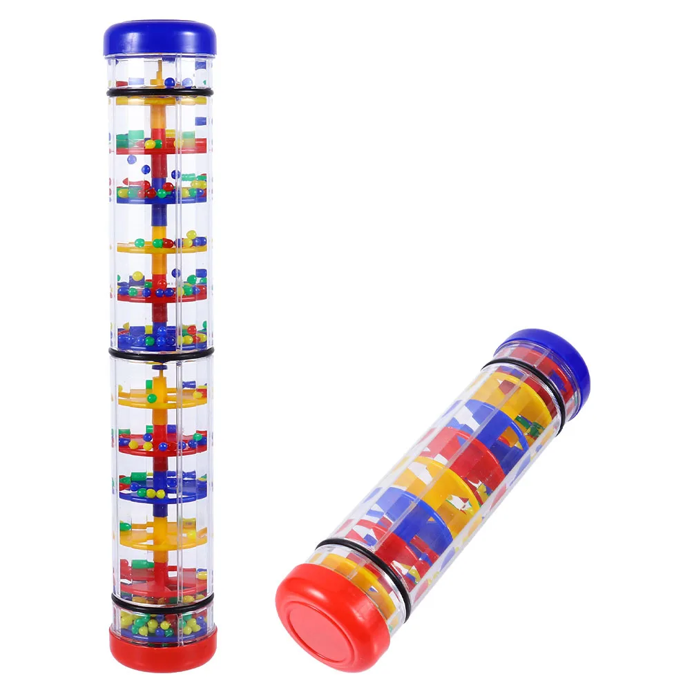 2Pcs Rainmaker Percussion Instrument Lightweight Safe Grip Infant Grasping Rain Sound Educational Musical Plaything