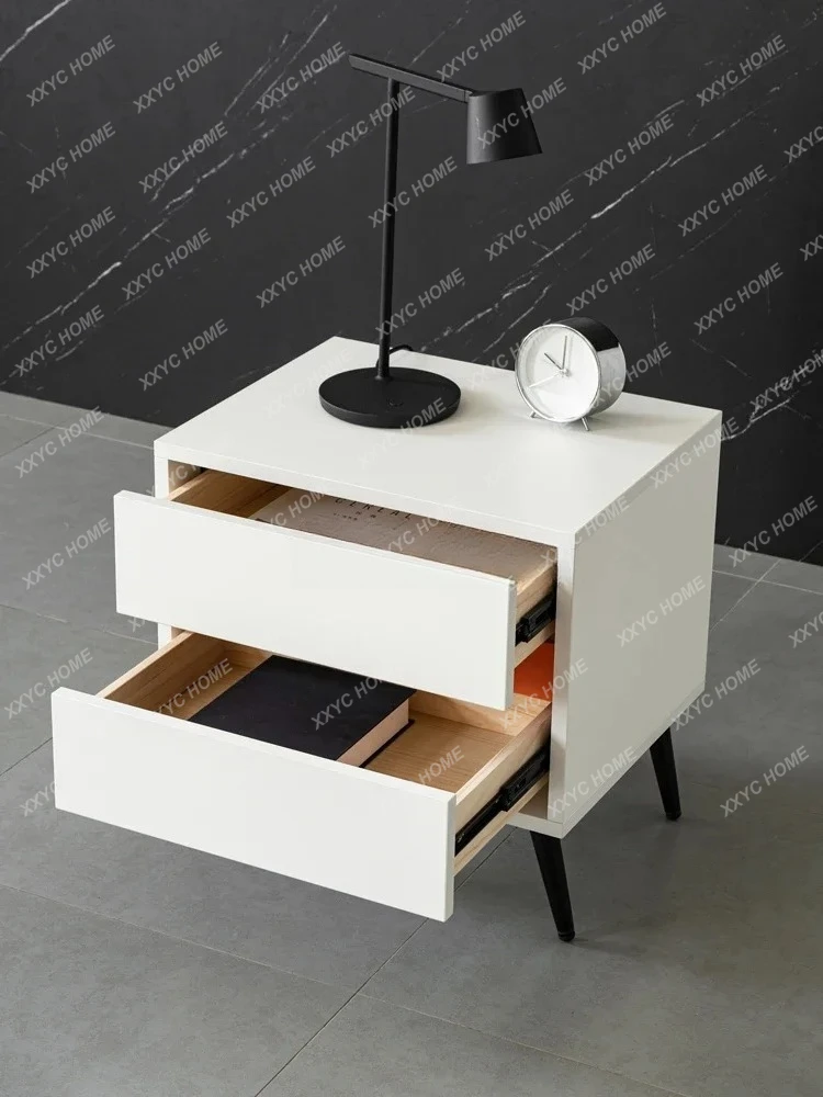 Simple modern bedside table Light luxury storage Nordic minimalist storage locker