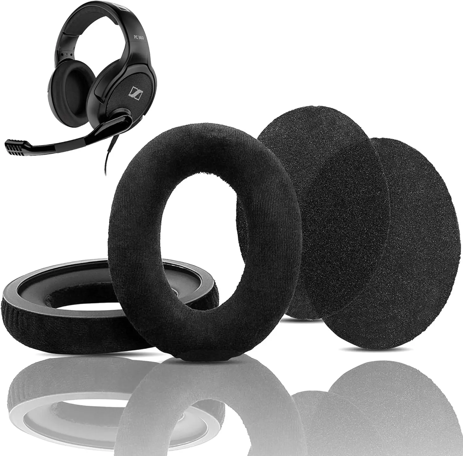 交換用ソフトイヤーパッド,hzp 41 pc 363d hzp 26 pc 360 g4me one pc373dゲームワンヘッドセットと互換性があります