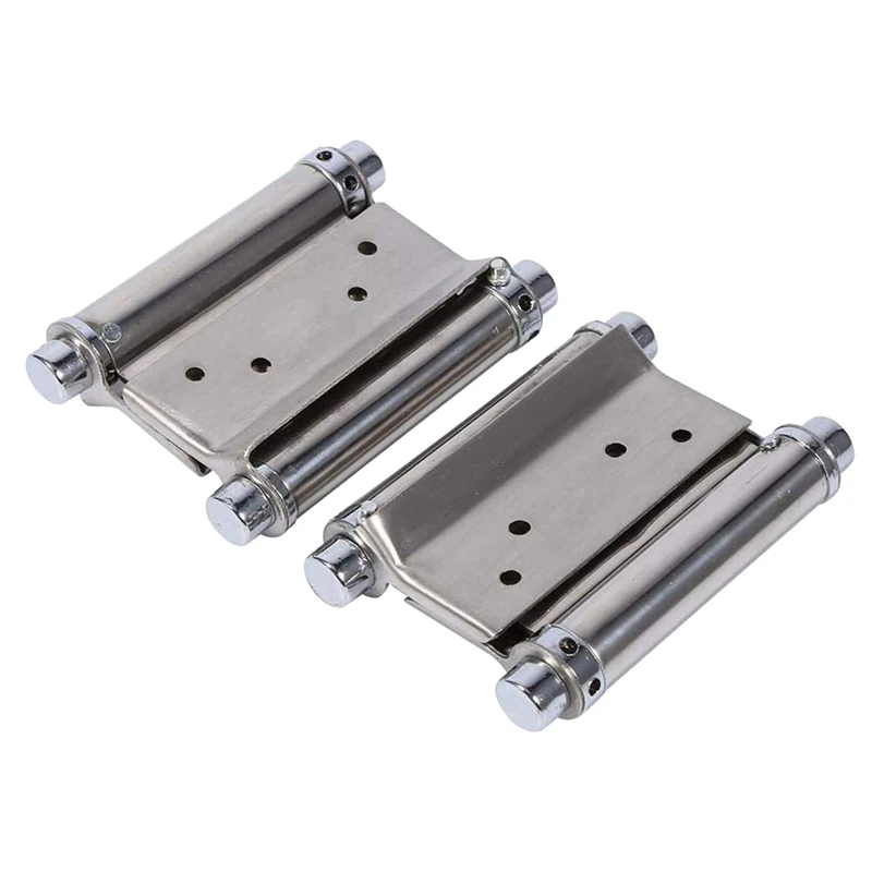 

2 PCS 3 Inch Stainless Steel Hinge Full Mortise Lock Self-Closing Double Action Spring Door Hinge With Screw Tear Bar