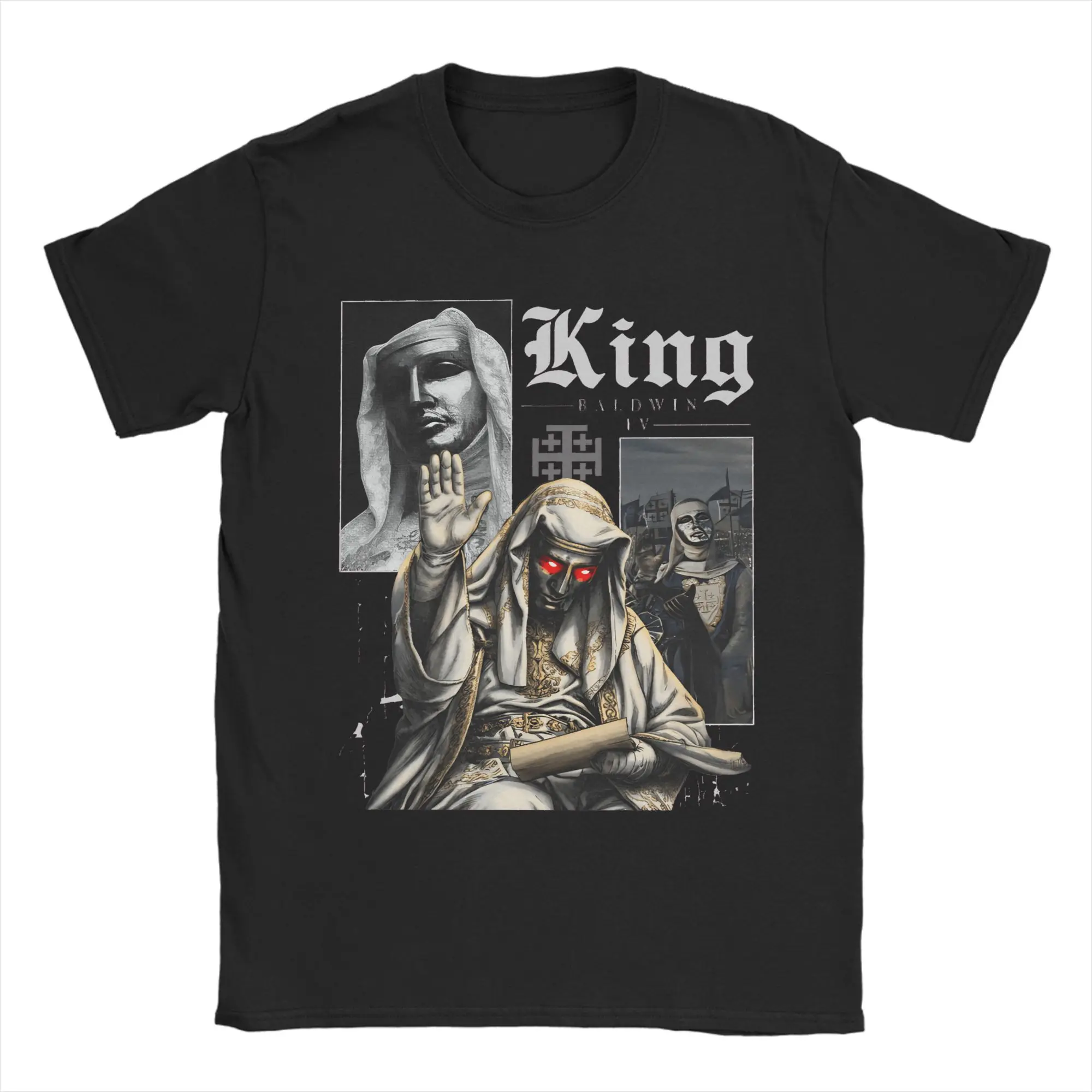 Vintage T Shirt Summer King Baldwin IV Ascendant Fashion T Shirts  Cotton Tshirt for Men Awesome Print Short Sleeve Tops