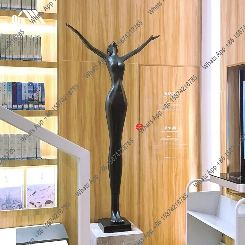 Ch Humanoid Sculpture Floor-to-ceiling Ornaments Exhibition Hall Sales Office Abstract Art Ornaments Living Room Figure Landing