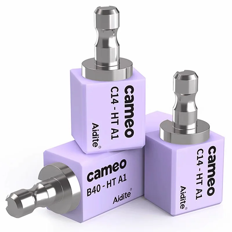 5Pcs Aidite Cameo C14 Lithium Disilicate Dental Ceramics CAD/CAM Glass Ceramic Blocks for Dentistry Lab Translucency Materials