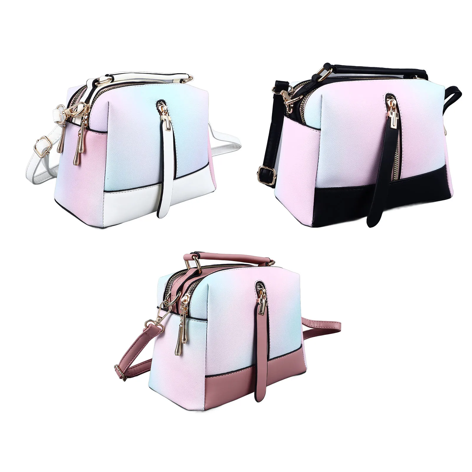 حقيبة كتف نسائية من جلد البولي يوريثان بسعة كبيرة وحزام قابل للتعديل وحقيبة كتف جلدية أنيقة متعددة الاستخدامات للحفلات اليومية