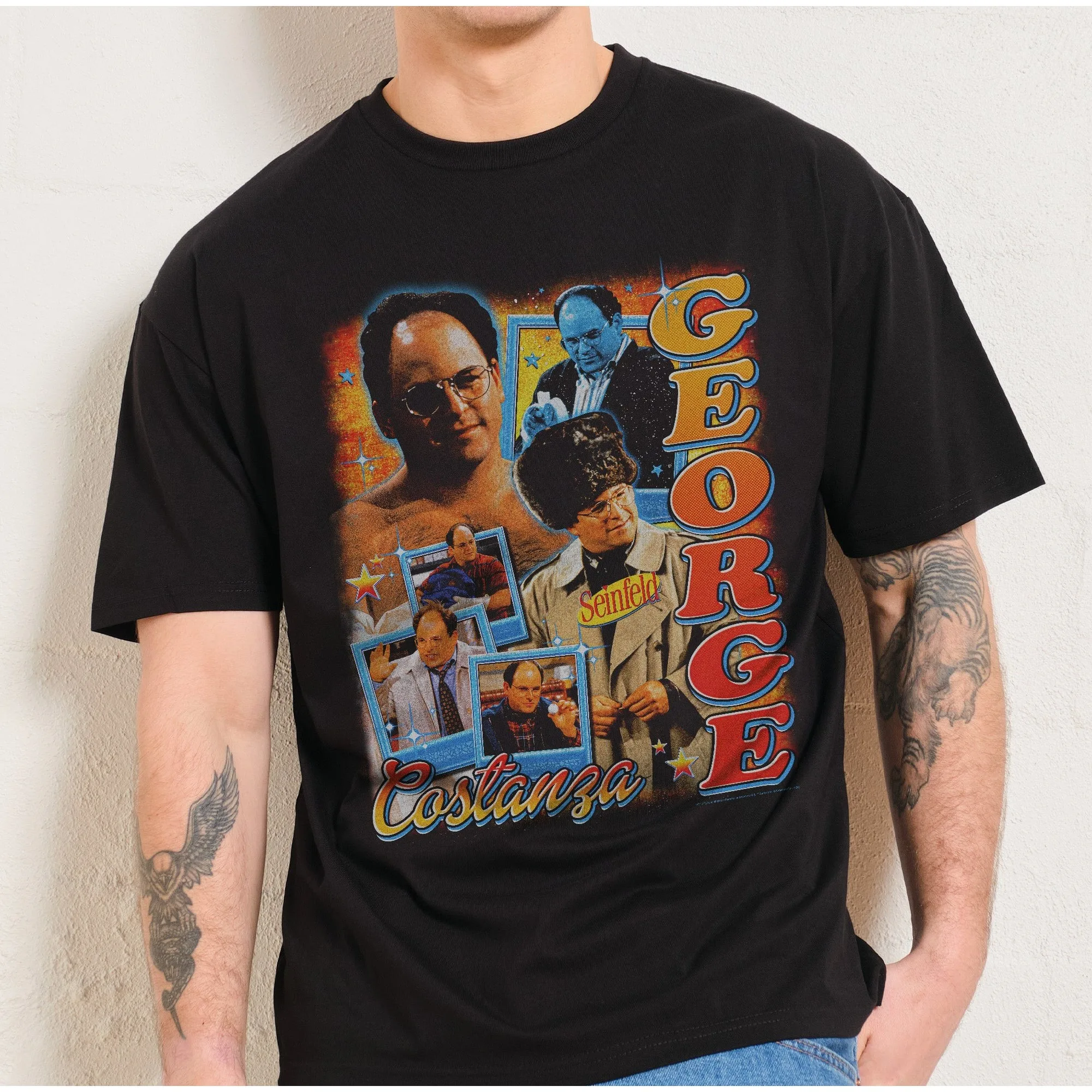Vintage Oversized George Costanza Men Graphic T-shirts Casual Hiphop Streetwear Tees Unisex Basic Solid Young Cool Unseix Tops