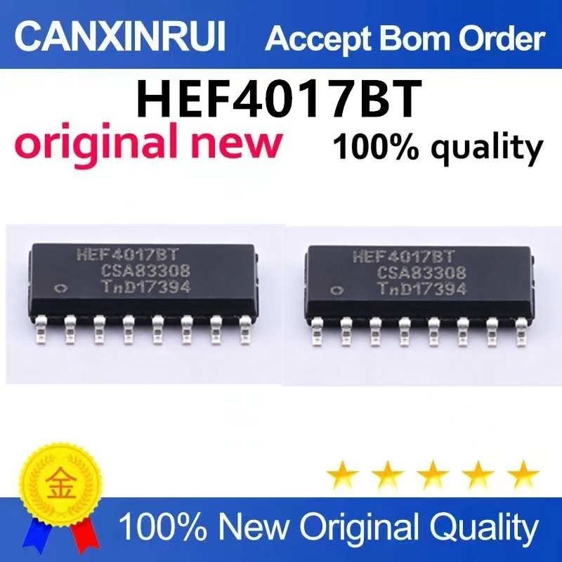 (5-100pieces)Original genuine HEF4017BT, 653 SOIC-16 5-level Johnson counter/decimal counter