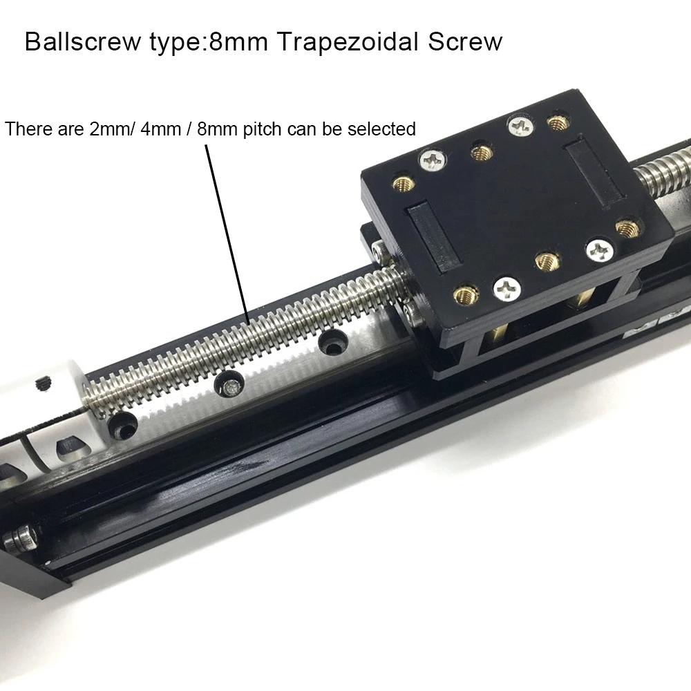 2-8Mm Pitch T-Soort Glijdende Tafel Rail Lineaire Stage Vervoer Gids Platform 50 ~ 300Mm & NEMA17 Stappenmotor & TB6600 Driver Kits