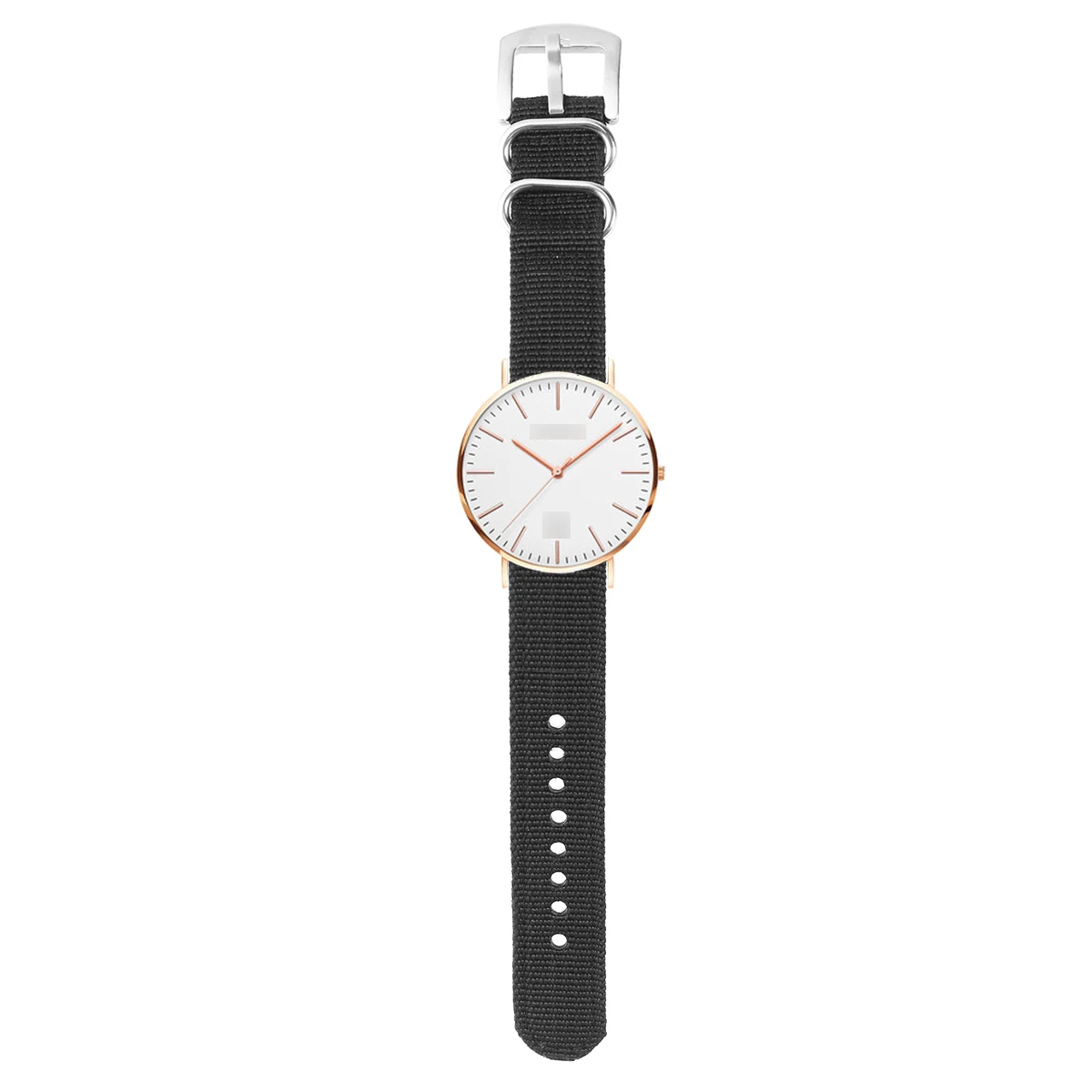 

22MM Waterproof Canvas Watchband Black Mens Bands Replacement Straps Fashion Male Wristwatch Accessory Durable Stylish