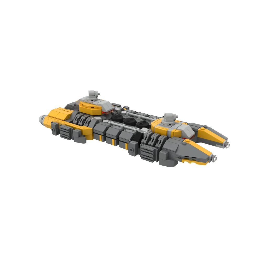 Gobricks MOC Mackinaw - O.R.E Mining Vessel Bricks Model EVE Online Harvester Spaceship Building BlocksToys Gift