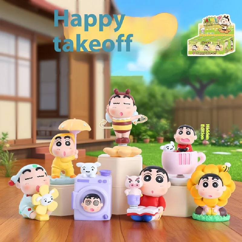 Xiaoxin Blind Box Happy Takeoff Series Desktop Car Ornaments Anime Peripheral Creative Trendy Toy Gifts for Girls