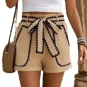 Amazon Independent Station Außenhandelshose 2025, Sommer, neuer Stil, europäische und amerikanische Damenbekleidung, grenzüberschreitende Schnürung