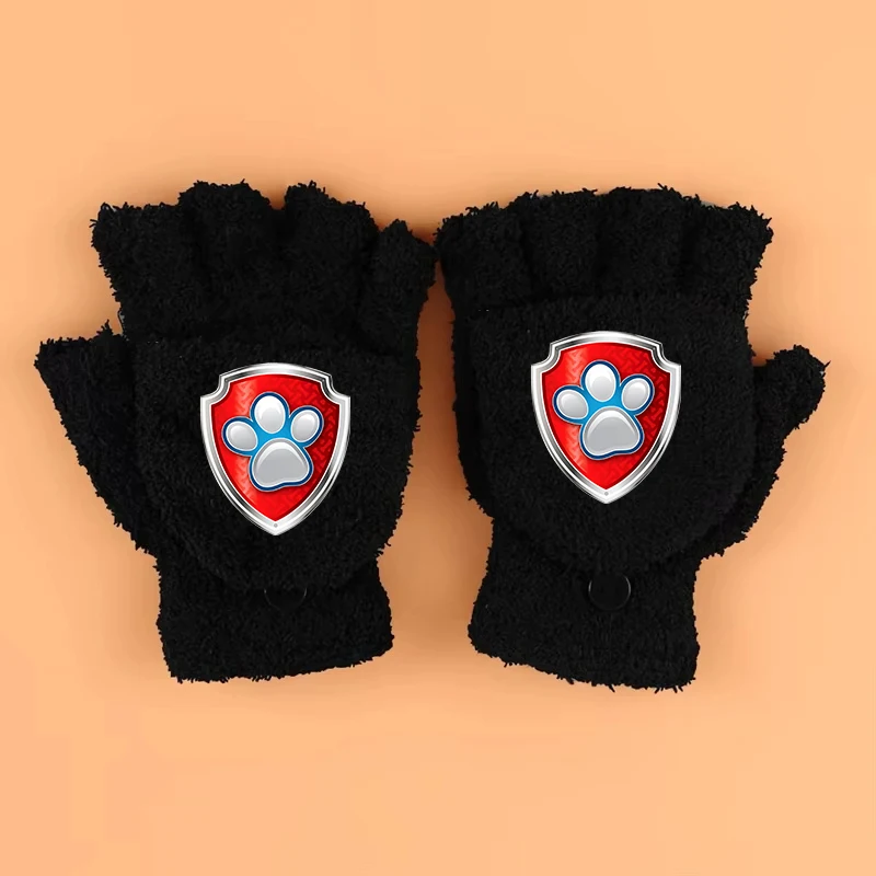 Paw Patrols Luvas de pelúcia inverno ao ar livre à prova de vento e quente luva de malha dos desenhos animados anime luvas infantis kawaii presentes de natal