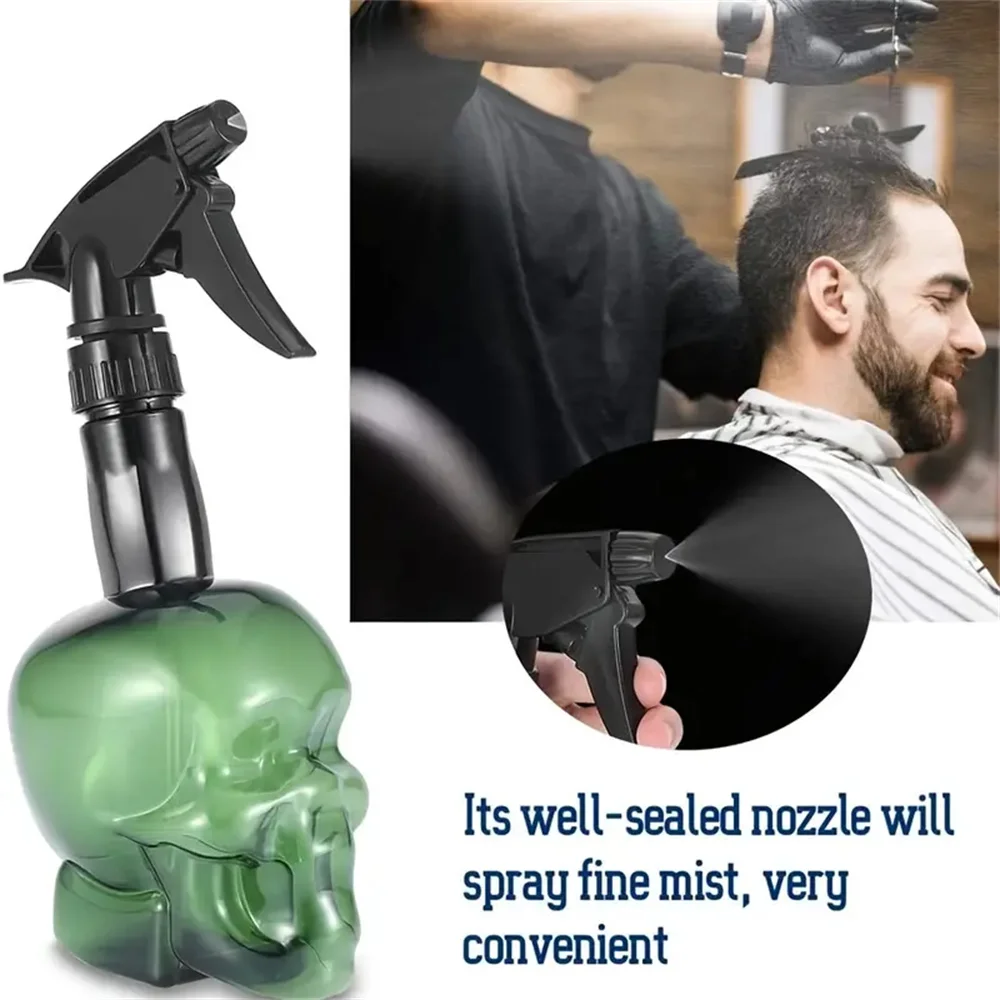 1Pc 500ml Hairdressing Spray Bottle Skull Head Design Refillable Bottles Tattoo Spray Bottle and Foaming Pump Tattoo Supplies