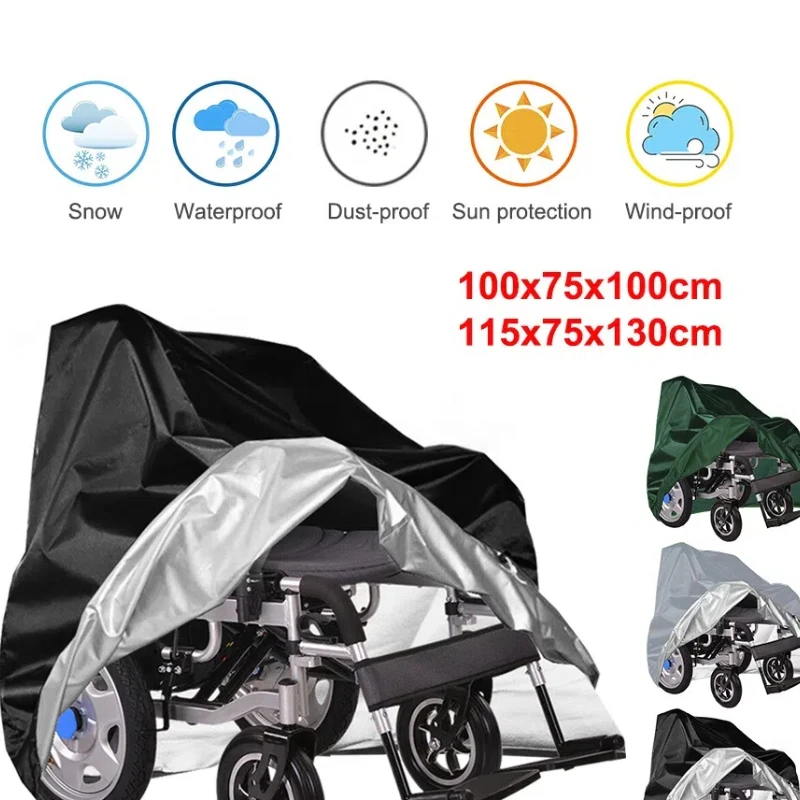 Elderly Mobility Scooter Electric Wheelchair Dust Cover 210 Oxford Cloth Outdoor Waterproof Cover Sunscreen Cover