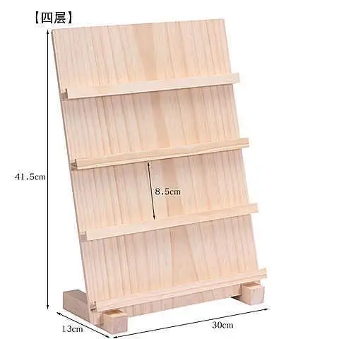 Full Wood Multi-layer Jewelry Three-dimensional Display Rack Household Sorting Earring Necklace Bracelet Ladder Storage Rack