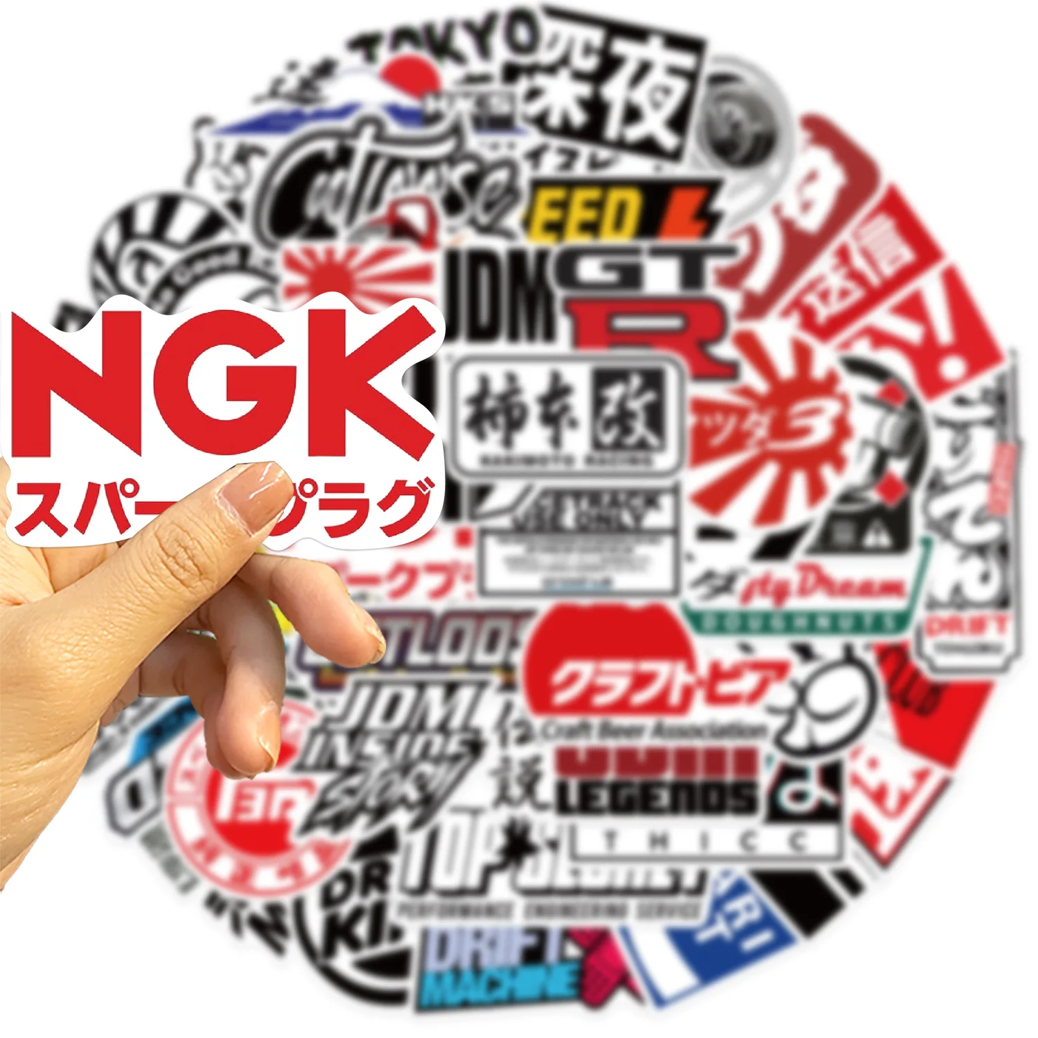 50Pcs Japanese Street Harajuku Department Stickers Decoration Scrapbook Graffiti Sticker Laptop Notebook Cartoon Suitcase