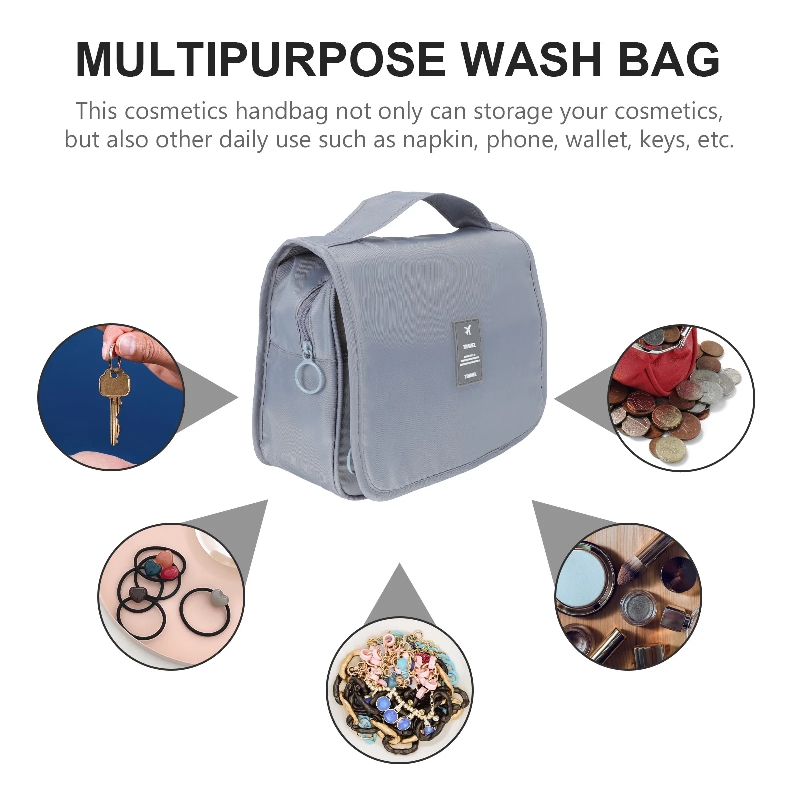 

Hanging Large Capacity Toiletry Bag Travel Foldable Waterproof Organizer Multipurpose Travel Accessories