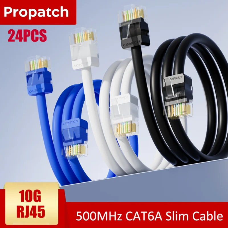 

Propatch 1PACKAGE RJ45 Short 10Gbps CAT6A UTP 28AWG RJ45 LAN Cable Cord Ethernet Cable Lan