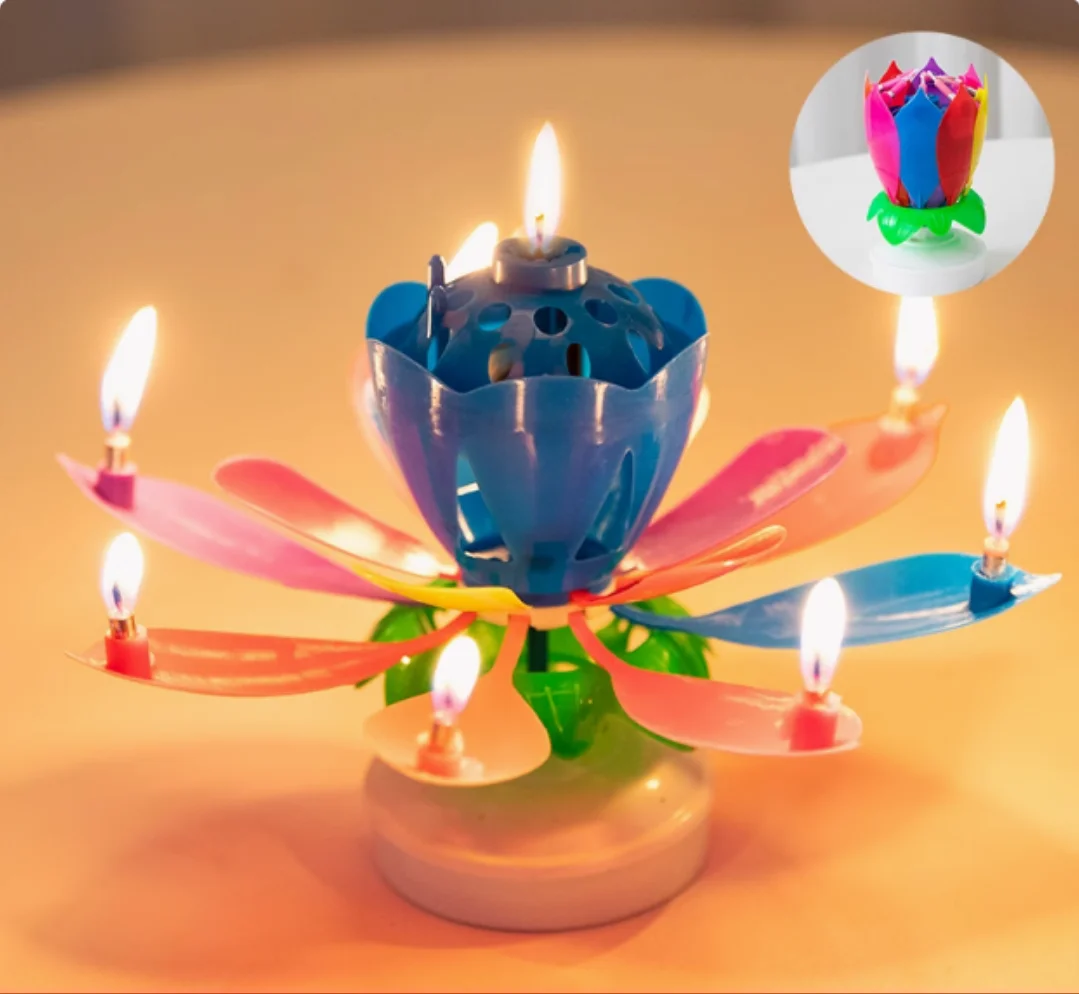 Rotating Candles with Internet Celebrity Creativity, High-End Feel, Children\'s Birthday Candles, Decorative Cake Candles