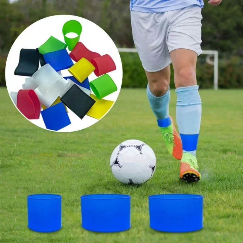 1 Pair Soccer Shin Guard Straps Silicones Shin Pad Holder Practical Shin Pad Banding for Football Running Cycling Sports