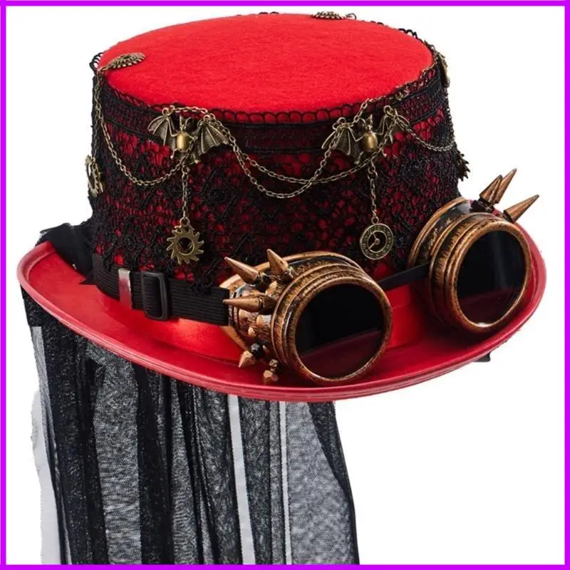 

Очки-котелки с снаряжением, шляпа для Хэллоуина, костюм для косплея, поставка для ролевых игр