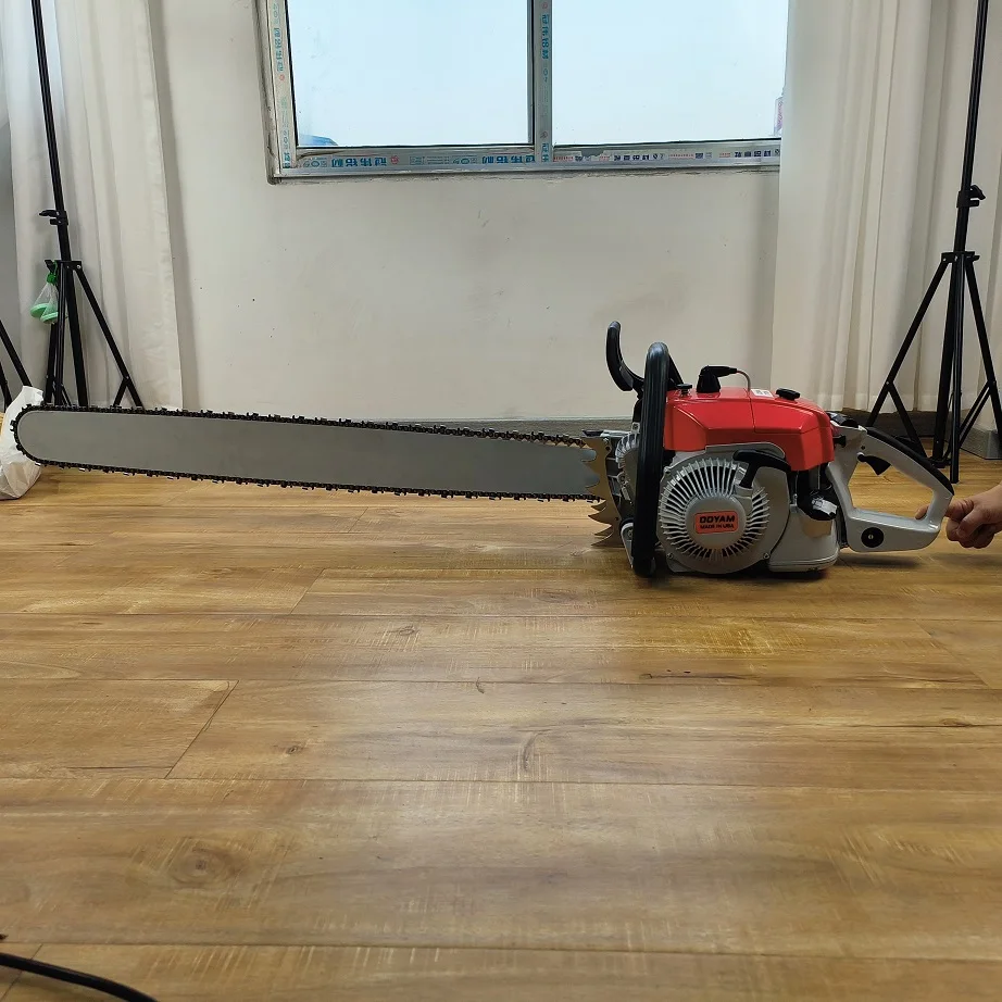 Serra de corrente 105cc com barra guia de 36 polegadas Ms 070 Máquina de corte de árvores Serra de corrente profissional a gasolina 070av 070g 42 polegadas