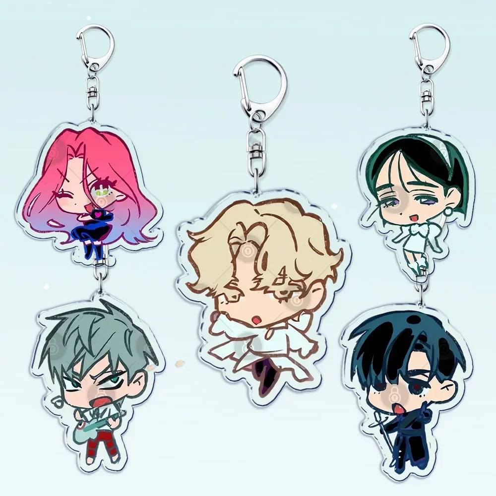 New Alien Stage Chibis Anime Keychains Keyring for Accessories Bag Luka Ivan Till Mizi Hyuna Sua Pendant Key Jewelry Fans Gifts