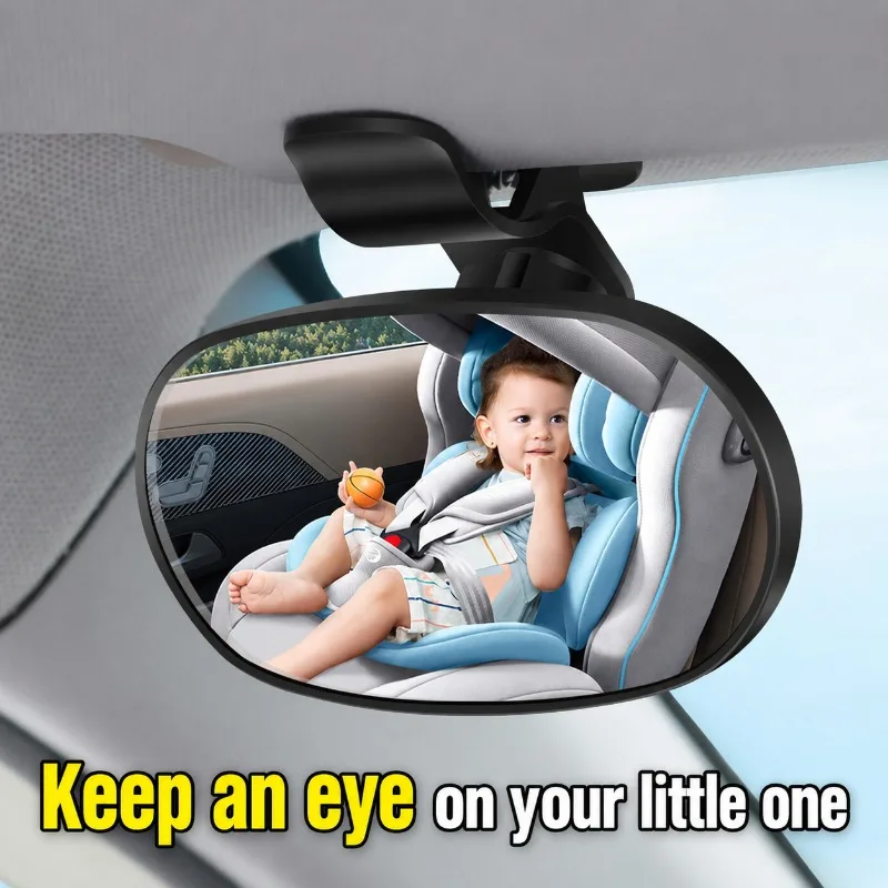 Car Baby Observation Mirror, Rear Seat Blind Spot Mirror, Wide Angle Auxiliary Mirror for Children, Tricycle View Mirror