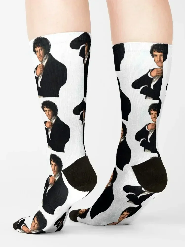 Colin Firth as Mr Darcy in Pride & Prejudice Socks المضادة للانزلاق لكرة القدم kawaii مشرق الرباط لوكس السيدات الجوارب الرجالية