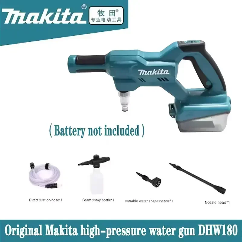 Nouveau modèle Makita DHW180, nettoyeur haute pression à batterie 18V, appareil de nettoyage portable sans fil, outil électrique à haut débit
