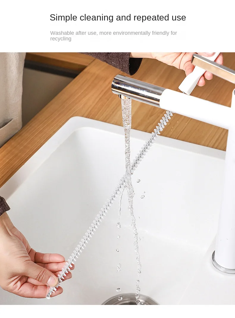 3126 45cm Pipe Dredging Brush Bathroom Hair Sewer Sink Cleaning Brush Drain Cleaner Flexible Cleaner Clog Plug Hole Remover Tool