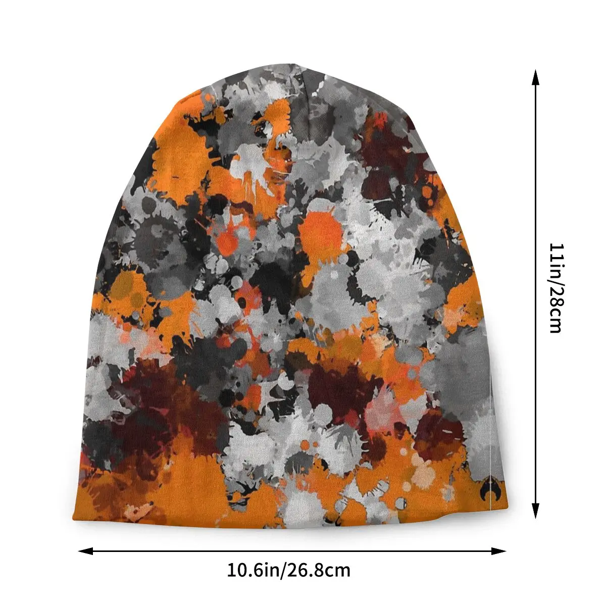 Orange And Grey Paint Camo Camouflage Army Spring Autumn Soft Hats Bonnet Sport Pullover Breathable Fitness Turban Warm Running