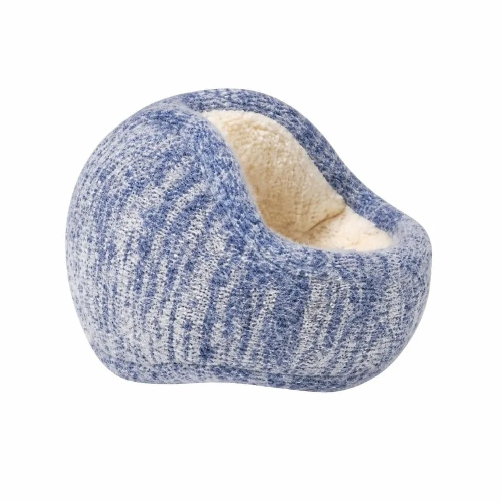Back Worn Design Mohair Fleece Earmuffs Lining Stretch Knitted Ear Warmers Portable Lightweight Foldable Ear Protector