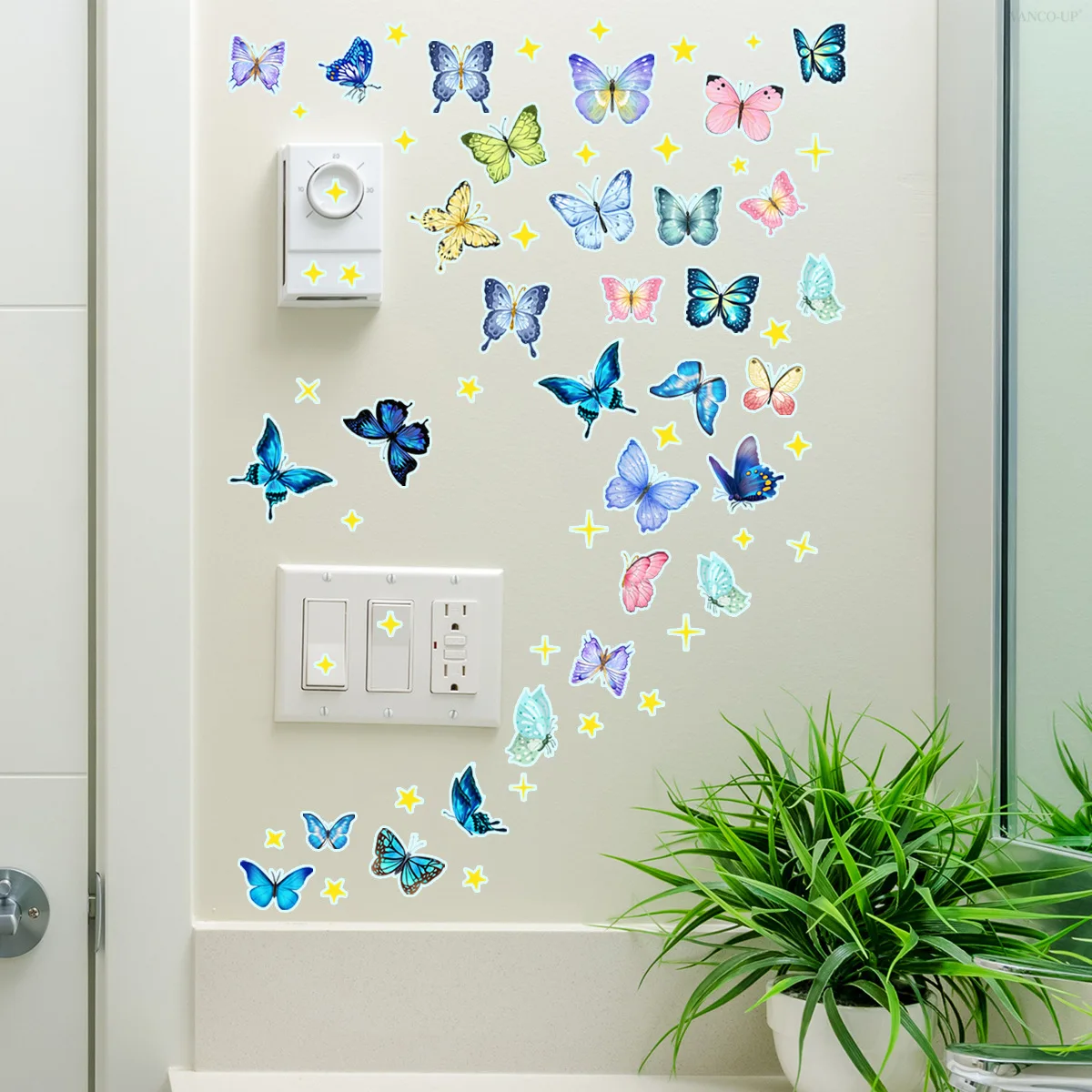 Creative Color Luminous Sticker Living Room Bedroom Children's Room Fluorescent Sticker Home