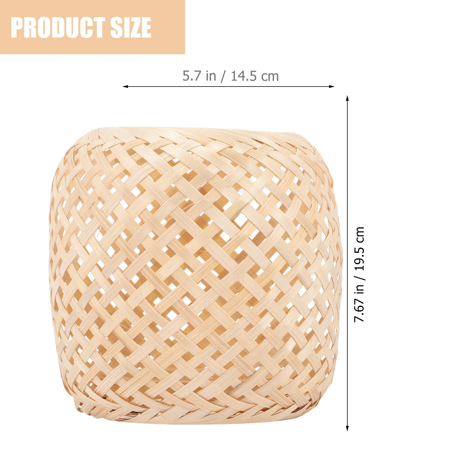 

Hand Woven Bamboo Lampshade for Hanging Floor Desk Table Light Replacement Lightweight Compact Design Easy Installation Wide