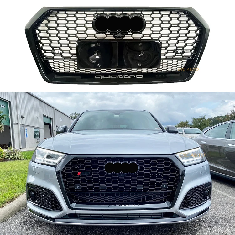 

Центральная решетка RSQ5 в стиле ABS, решетка переднего бампера для Audi Q5 SQ5 FY 2016 2017 2018