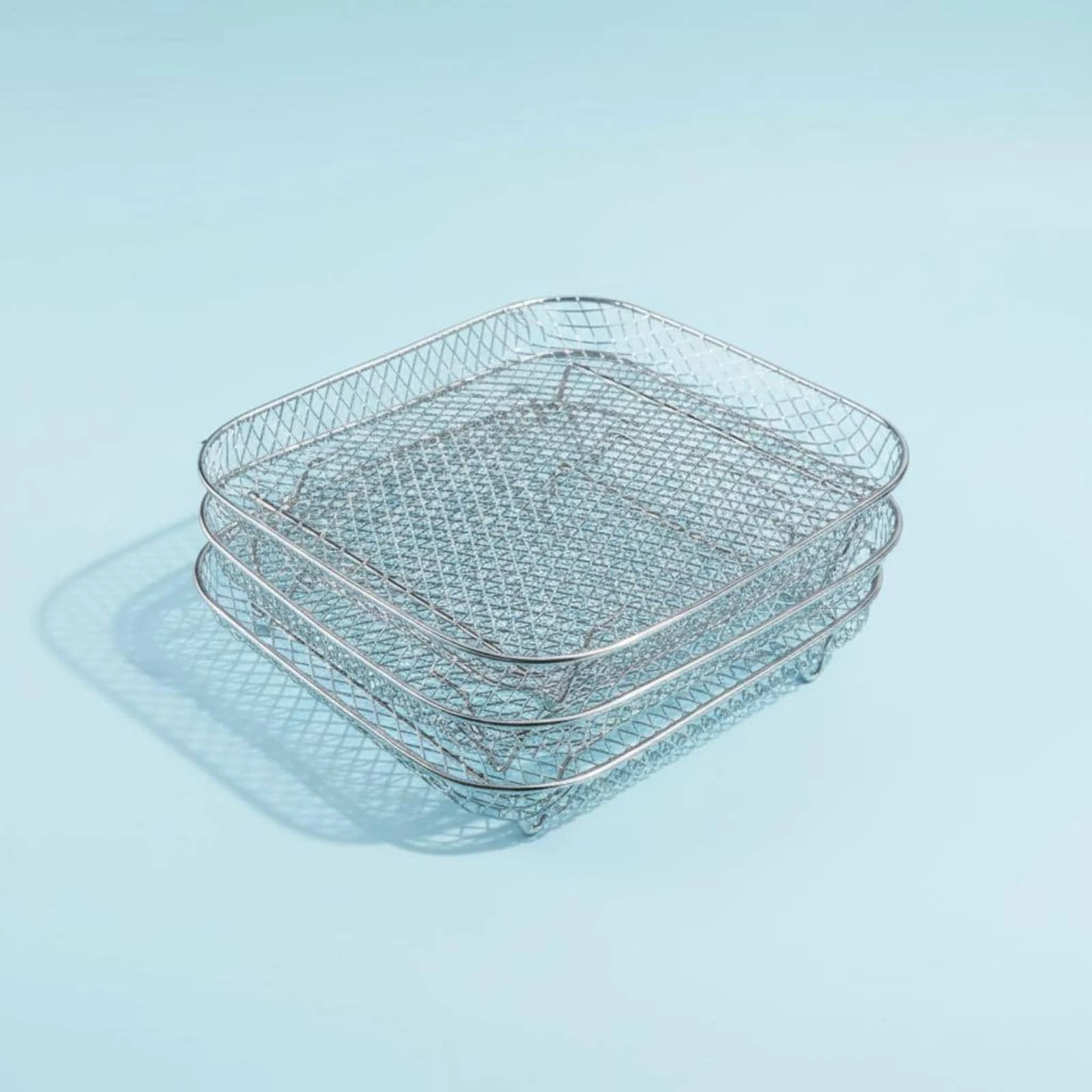 Air Fryer Rack Heat Resistant 3 Tier Mesh Basket Kitchen Accessory