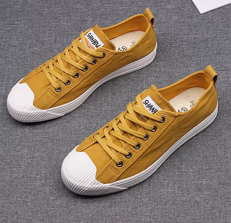 

Maggie's Walker Men Lacing Canvas Casual Shoes Youth Fashion Platform Spring Canvas Walking Shoes Size 39~44