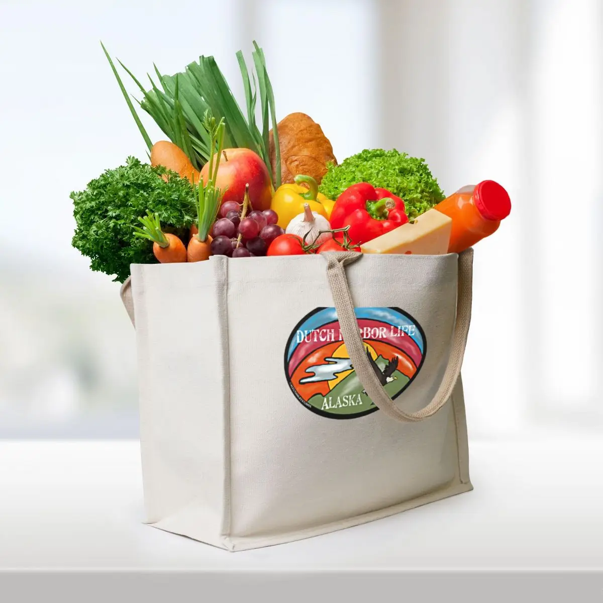 AleutianLife Dutch Harbor Life / Rainbow & Eagle Tote Bag reusable shopping bags hand bag ladies female bag cute pouch